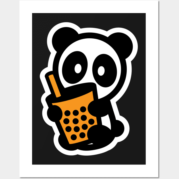 Boba Tea Panda Wall Art by Bambu